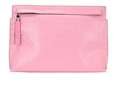 Loewe T Pouch, &pound;320, Accessories, Pink, Leather, Front view